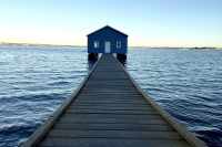 Scenic boat house in Perth, Western Australia